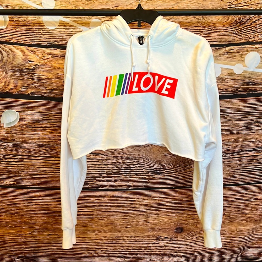 DIVIDED H&M CROPPED HOODIE